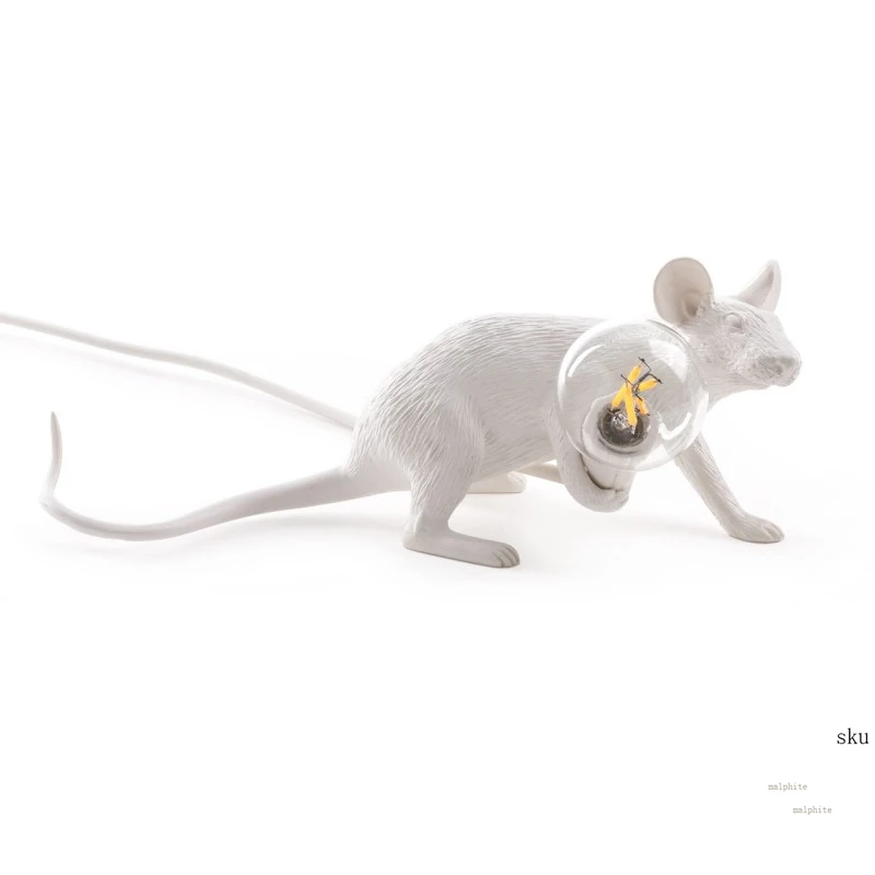  Italian Rat Table Lamp Bedroom Bedside Fixtures Mouse Lamp Wedding Deco Table Light Children's Gift - 33040342922