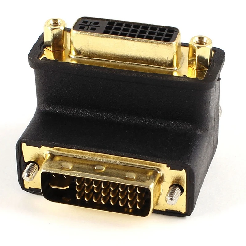 

DVI-I 24+5 Pin Male to Female Right Angled Adapter LCD Monitor Connector