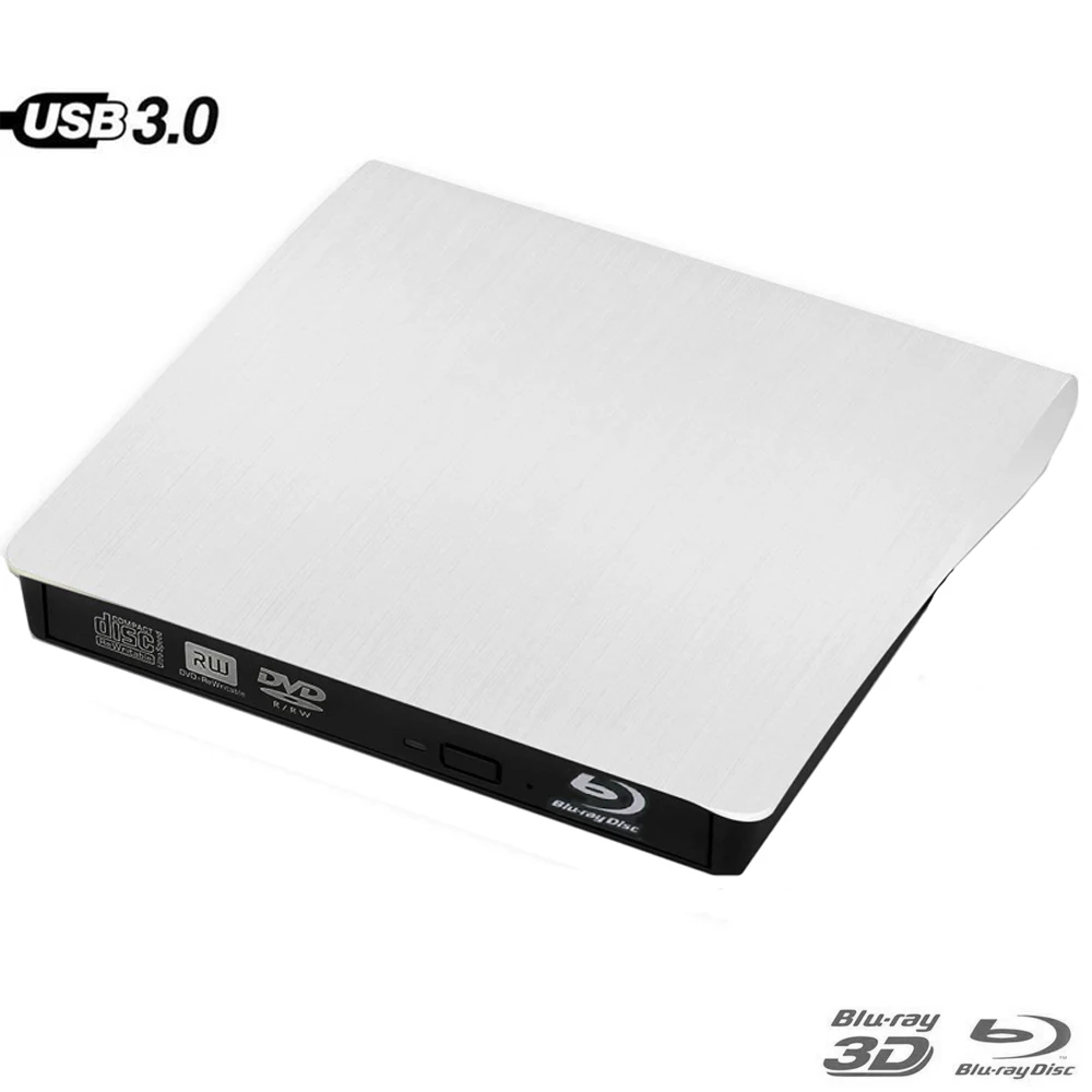 USB 3 0 Внешний Blu-Ray оптический привод Bluray bd-rw горелка BD-RE CD/DVD rw Писатель лежа 3D 4K диск