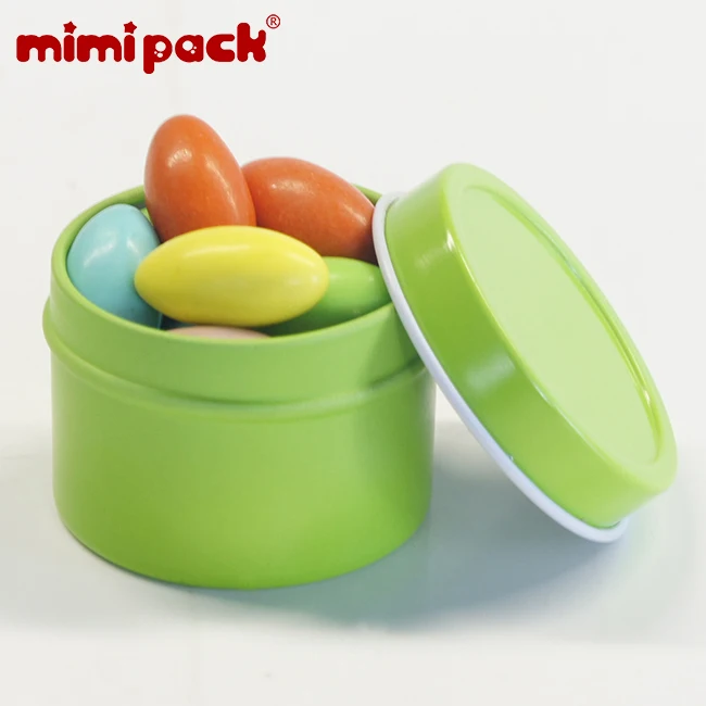 Mimipack набор из 24 маленький глубокая круглая консервная банка с твердым верхом крышкой, 6 цветов, канистры для Одежда для свадьбы, дня рождения
