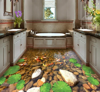 

[Self-Adhesive] 3D Ornamental Fish 1555 Floor Wallpaper Mural Wall Print Decal Wall Murals
