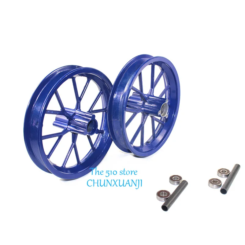 

Pair Front Rear 121/2 x 2.75 Tire Wheel Rim Replacement for 49cc Mini Moto Pocket Dirt Bike, blue