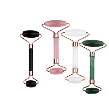 

Natural Stone Jade Roller Roller Double Head Jade Massage Roller with Fixed Point Real Stone Facial Massager for Skin Care with