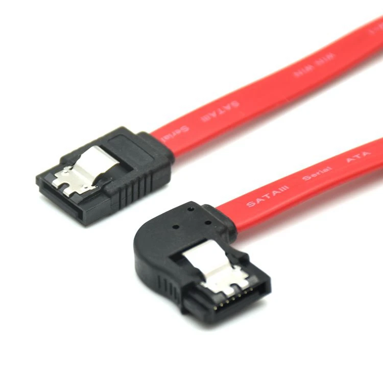 Straight UP Left Right Side Angle 6Gb/s SATA3 Serial ATA DATA cable with latch for PC SATA 3.0 SATAIII 6Gbps Hard Drive Disk/SSD