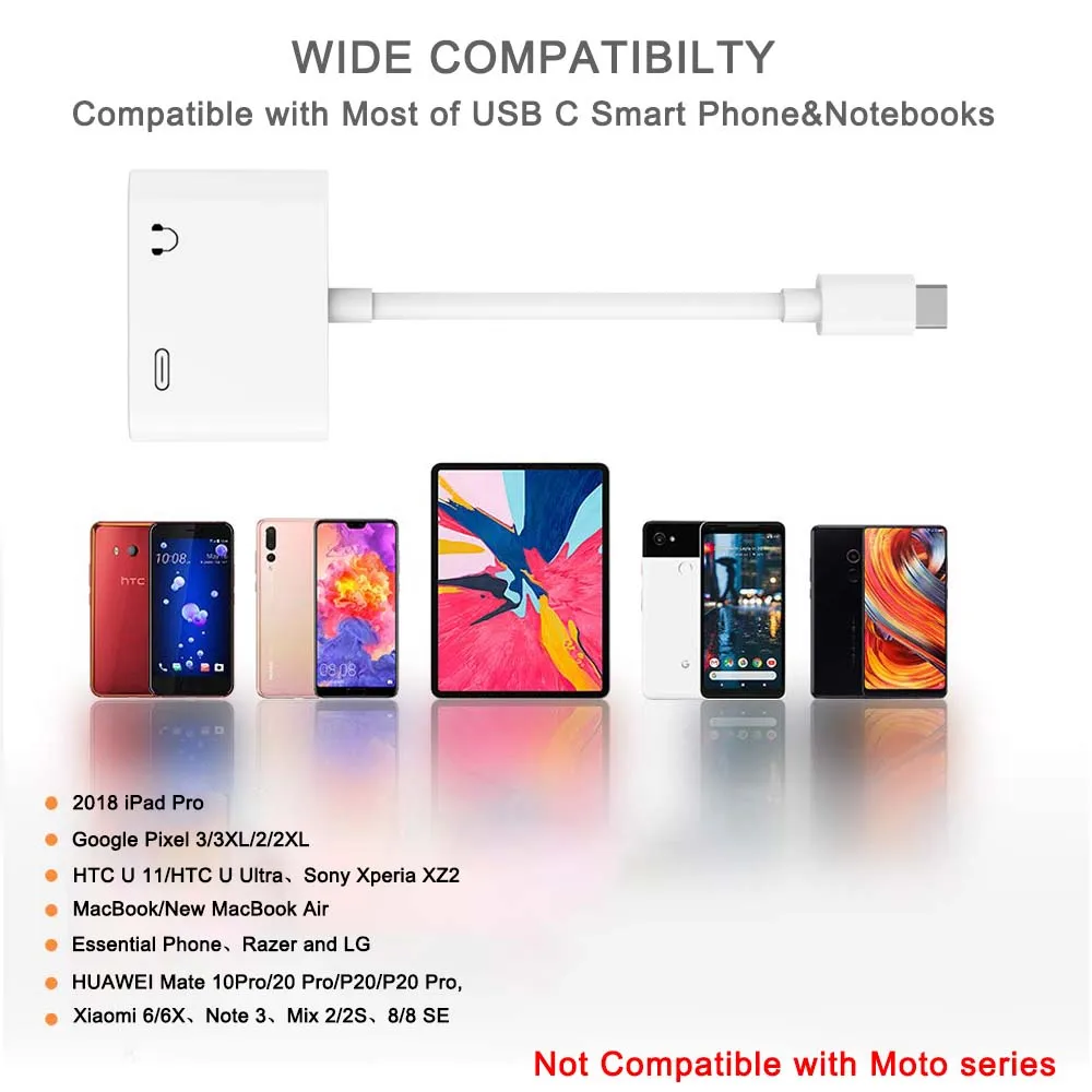 2 в 1 USB C до 3 5 мм Aux разъем для наушников цифровой аудио стерео адаптер быстрой