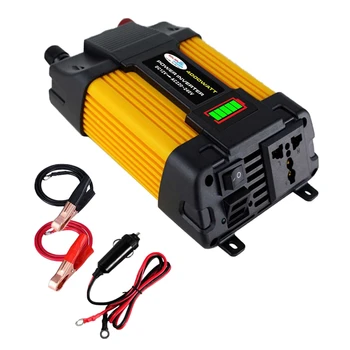 

6000W Solar Car Power Inverter Voltage Transformer DC 12V to AC 220V Sine Wave Converter 2USB Interfaces Home Appliances