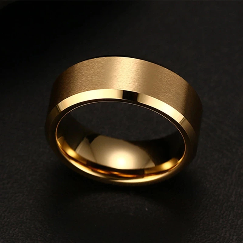 Anelli in acciaio inossidabile con gioielli eleganti e alla moda per regalo di compleanno per feste da donna e uomo - immagine 4