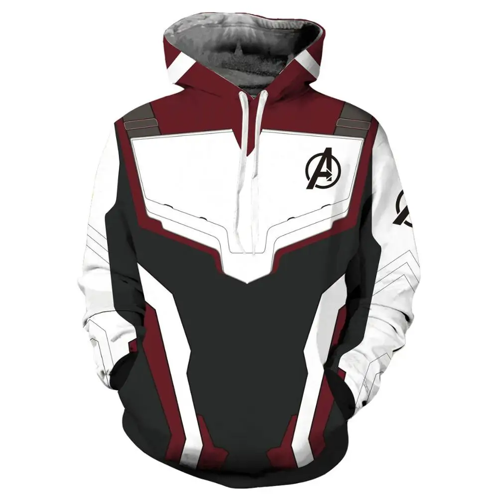 2019 Avengers Hoodie Cosplay Superhero Advanced Quantum Battle Coat Sweatshirt 