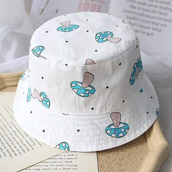 

Summer Baby Hat Print Cartoon Fuirt Fish Baby Bucket Hat Spring Children Kids Hats Infant Toddler Beach Sun Caps