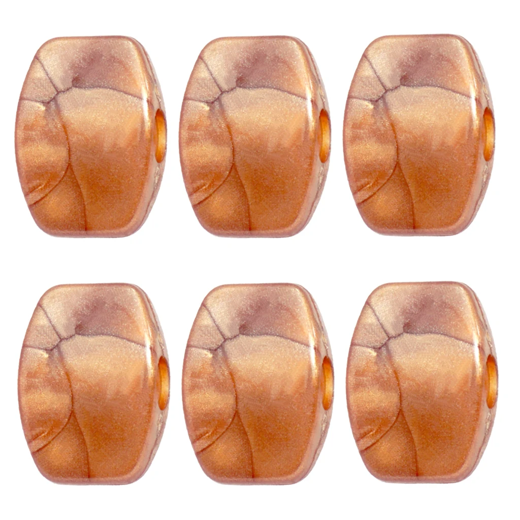 

6 Pcs Natural Texture Guitar String Button for Tuning Peg Tuner Heads Coffee