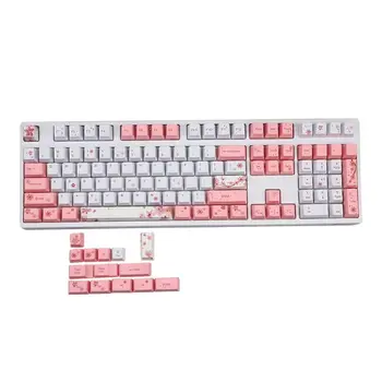 

OEM PBT Cherry Blossom Keycap Mechanical Keyboard Keycaps Dye-Sublimation Keycap 77HA