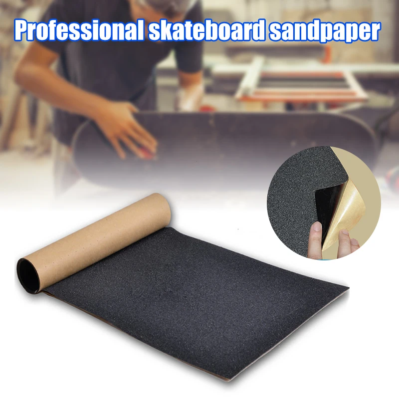 

Skateboard Grip Tape Sheet Black Bubble Free Waterproof Longboard Griptape Sandpaper for Rollerboard Hot Sale