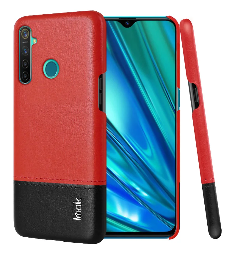 Imak Ruiyi серия легкий роскошный кожаный чехол для Realme5 Pro/Realme Q чехол тонкий лаконичный высококачественный чехол для ПК