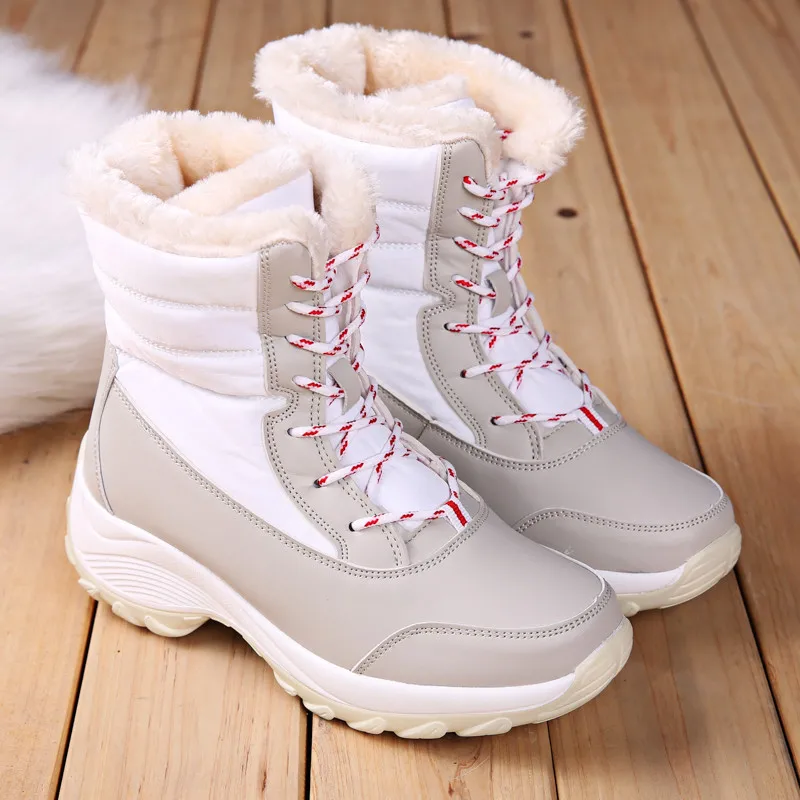 ASUMER/Новинка года; зимние ботинки; женские ботильоны на шнуровке с круглым носком; смешанные цвета; теплые ботинки на платформе; большие размеры