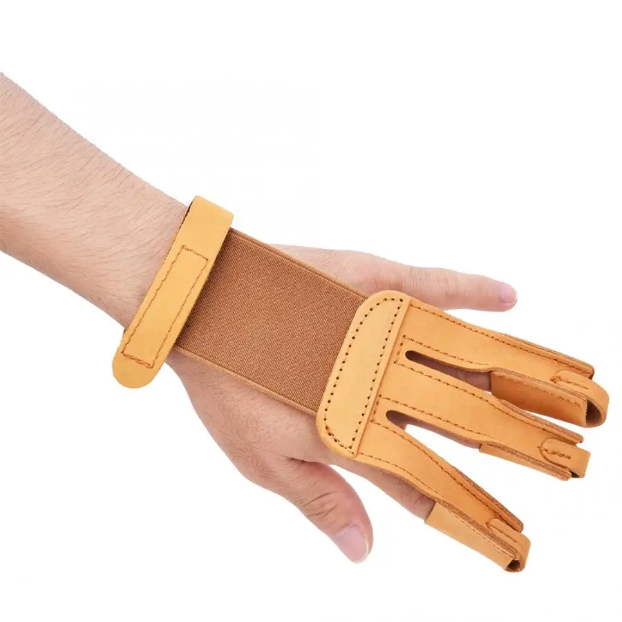 4 x Premium Archery Protective Gear Hunting Finger Protector 3 Under Tabs