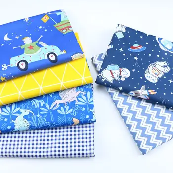 

Cartoon Space rocket spaceship dinosaur printed fabric cotton twill baby girl bedding cover clothes cloth Stroller Mat 160*50cm