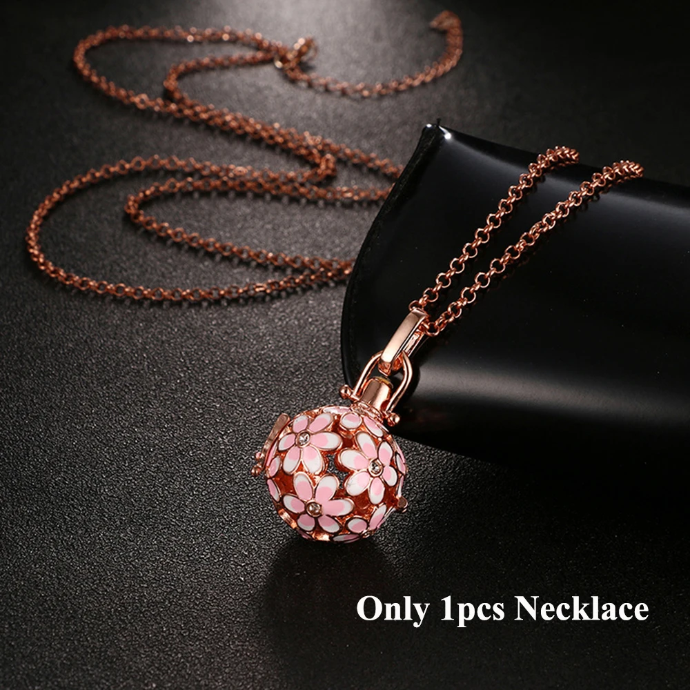 Only Necklace-13 Новое дерево жизни ароматерапия ювелирные изделия Музыка Ангел шар звонящий ожерелье с медальоном беременность ожерелье эфирное масло колье аромараспылитель - Окраска металла: Only Necklace-13