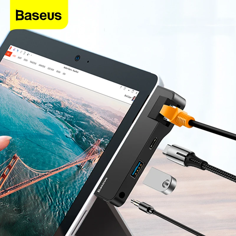 USB концентратор Baseus на 3 0 HDMI RJ45 5 мм|USB-хабы| |