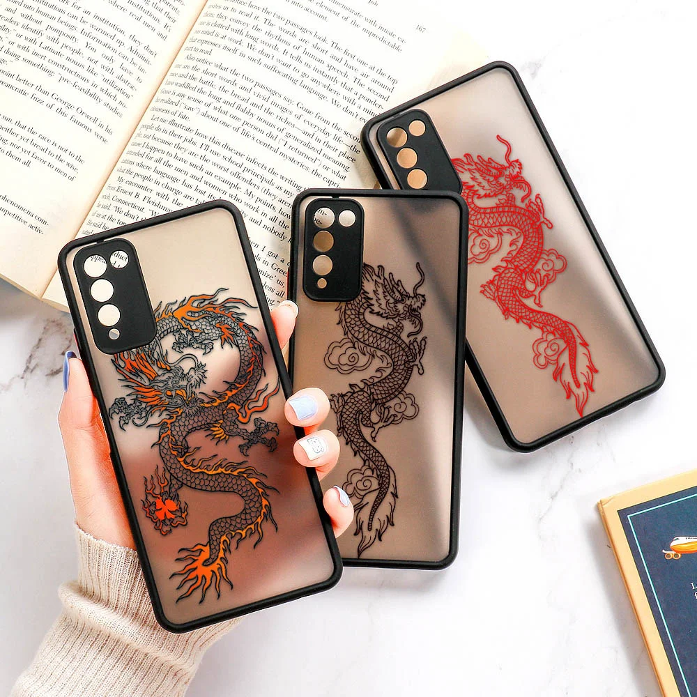 P30 Pro Case For Huawei P40 Lite Cover Dragon Back Funda For Huawei P Smart 2021 Honor 10X Lite 8X 20 Nova 5T Y9 Prime 2019 Case