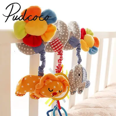Pudcoco милые Мультфильмы для новорожденных животных кроватка подвесная коляска кровать спираль игрушечный колокольчик музыкальный погремушка