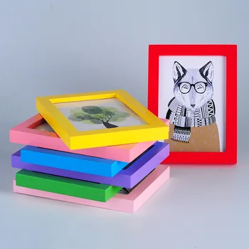 

Wood Photo Frame Modern Photo Studio Mount Hanging Wall Decorative Accessories Picture Frame Desktop Crafts Wedding Birthday Gif