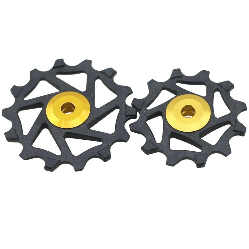

12T 14T Bike Ceramic Bearing Derailleur Pulley Bicycle Rear Dial Pulley for Shimano XTR M9000 M980 M8000 Gold
