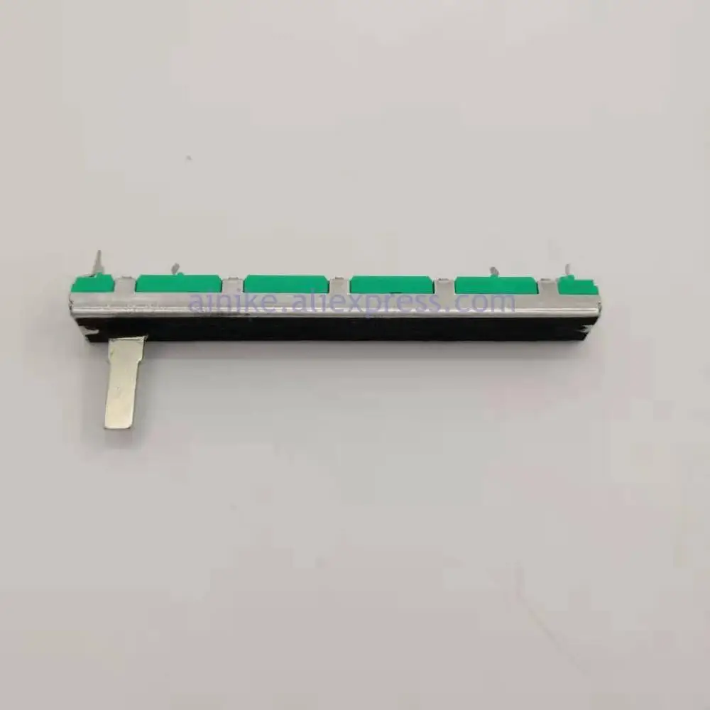 100pcs 7.5CM 75mm D10K dual channel mixer fader potentiometer D103 6Pins 10K D103 D10KX2 audio mixer pot mixer fader