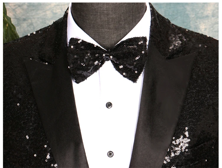 Мужская куртка с блестками, блестящий блейзер для мужчин, черный, золотой, серебряный, ярко-синий пурпурный свадебные блейзеры, мужской блейзер для выпускного вечера Q856