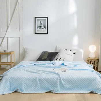 

Solid Flannel Blankets sofa bedding simple throw blankets winter soft warm blankets twin full queen king kids blue blankets