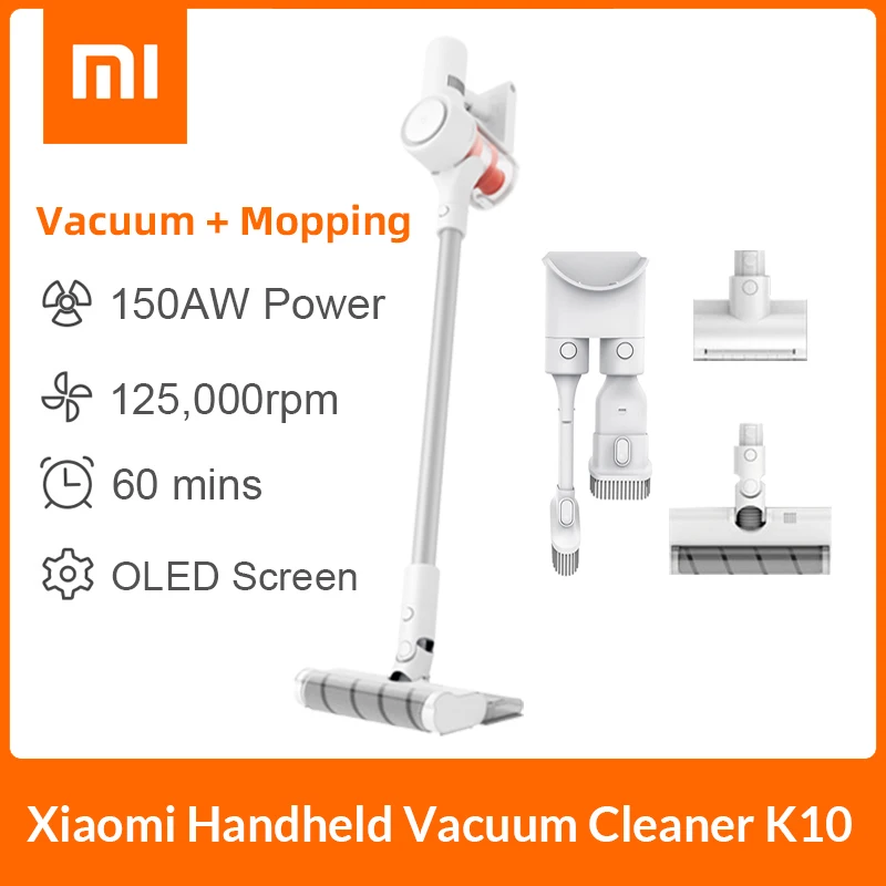 Беспроводной ручной пылесос XIAOMI Mijia K10 для дома Многофункциональный беспроводной