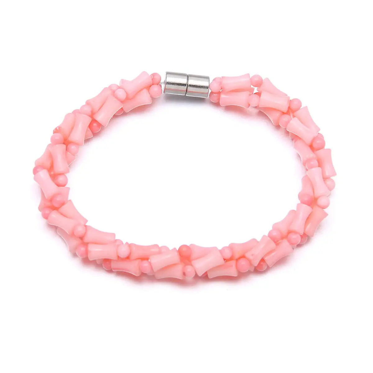 Высокое качество коралловый камень бусины браслеты для женщин элегантные натуральные коралловые браслеты ювелирные женские браслеты подарки - Окраска металла: 4