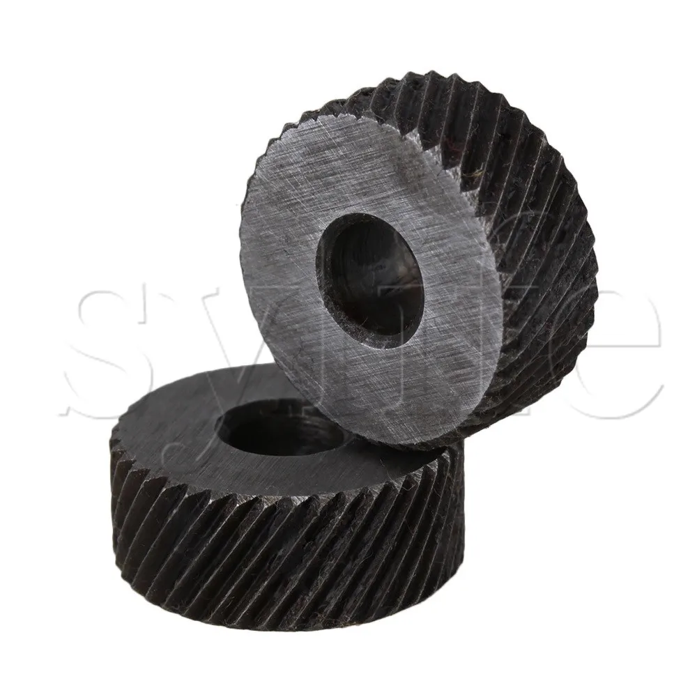 1.2mm Pitch Diagonal Coarse 19mm OD Knurling Wheel Roller Tool Steel One Pair knurling tool set