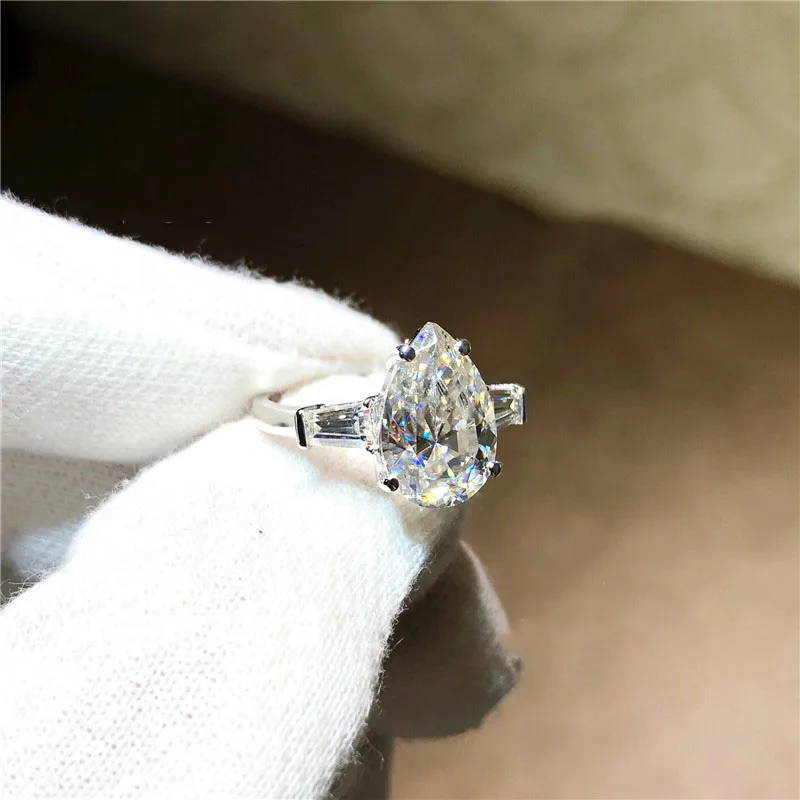 14K Золотое кольцо 2ct D Цвет VVS Moissanite кольцо обручальное кольцо с национальным сертификатом