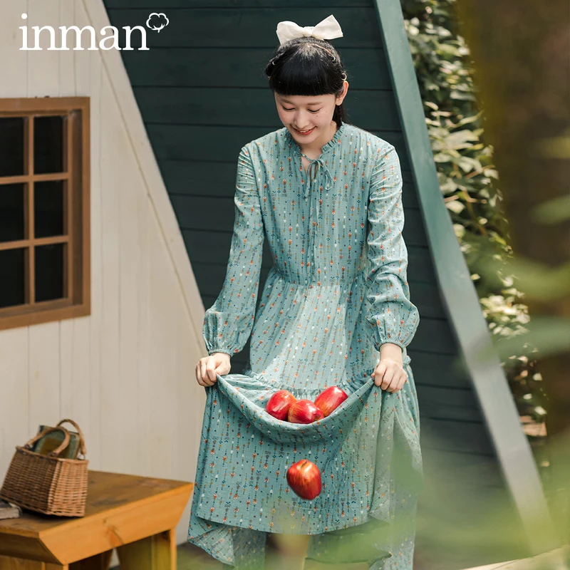 Женское платье с принтом в виде бабочки INMAN нарядное форме торта на осень и зиму |