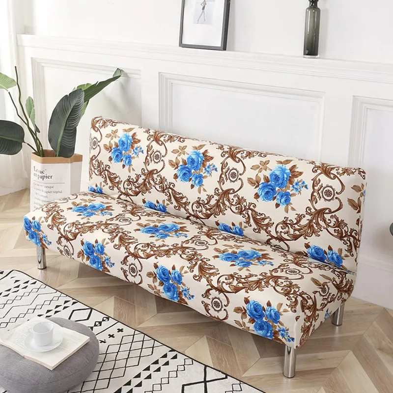 Клетчатый чехол для дивана без подлокотников, эластичный чехол для дивана из спандекса, чехлы для дивана без подлокотников - Цвет: Color 4