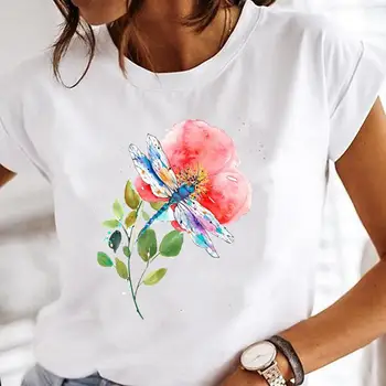 Women Print Clothes Watercolor New Lovely Female Tops Tee Tshirt 4