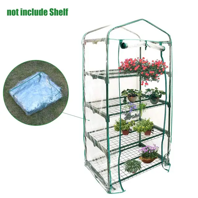 Üvegházhatású Borító 4 Szintű Pvc Sátor Csere Burkolat Kertészeti Virág Edénybe Beltéri Kültéri 27,16 X 19,29 61,02 Hüvelyk - Image 2