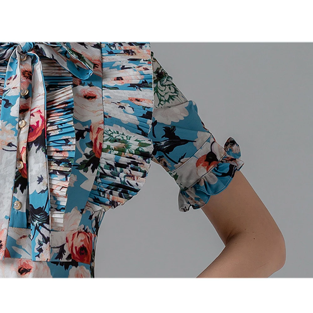 Женское платье с цветочным принтом Simgent Летнее мини рюшами бантом и Vestidos Jurkjes Zomer