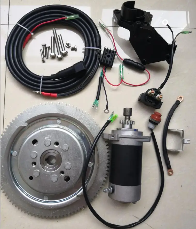 TYPE A KITS E30 Электрический стартовый комплект для YAMAHA 30 HMHS/L/HWL/MHL& MORE 25~ 30HP 2T моторы стартер маховик заряда катушки реле - Цвет: TYPE A KITS