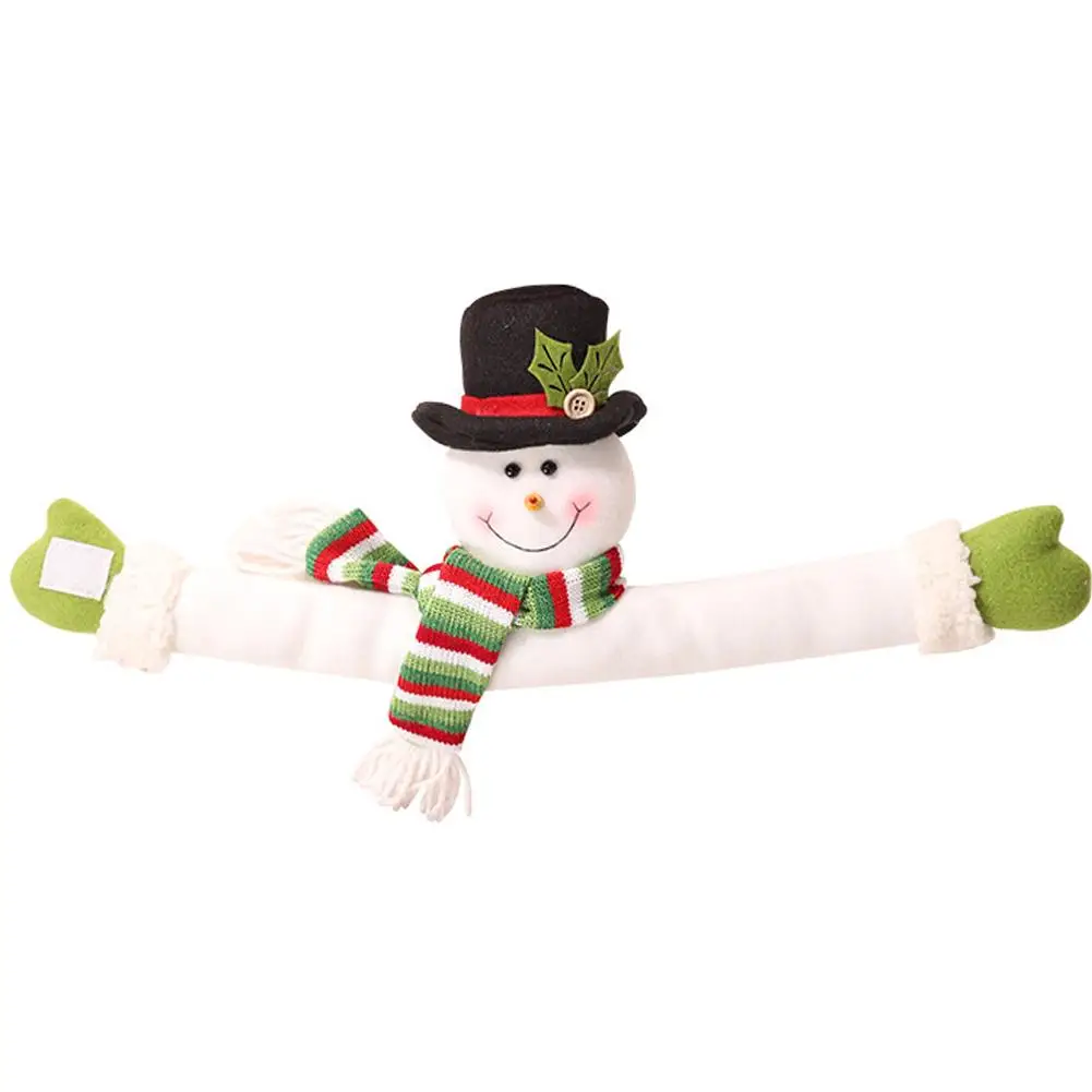 Прекрасный Санта Клаус Снеговик занавес пряжки Рождество украшения для дома год вечерние украшения ткань игрушки украшение стола куклы - Цвет: B