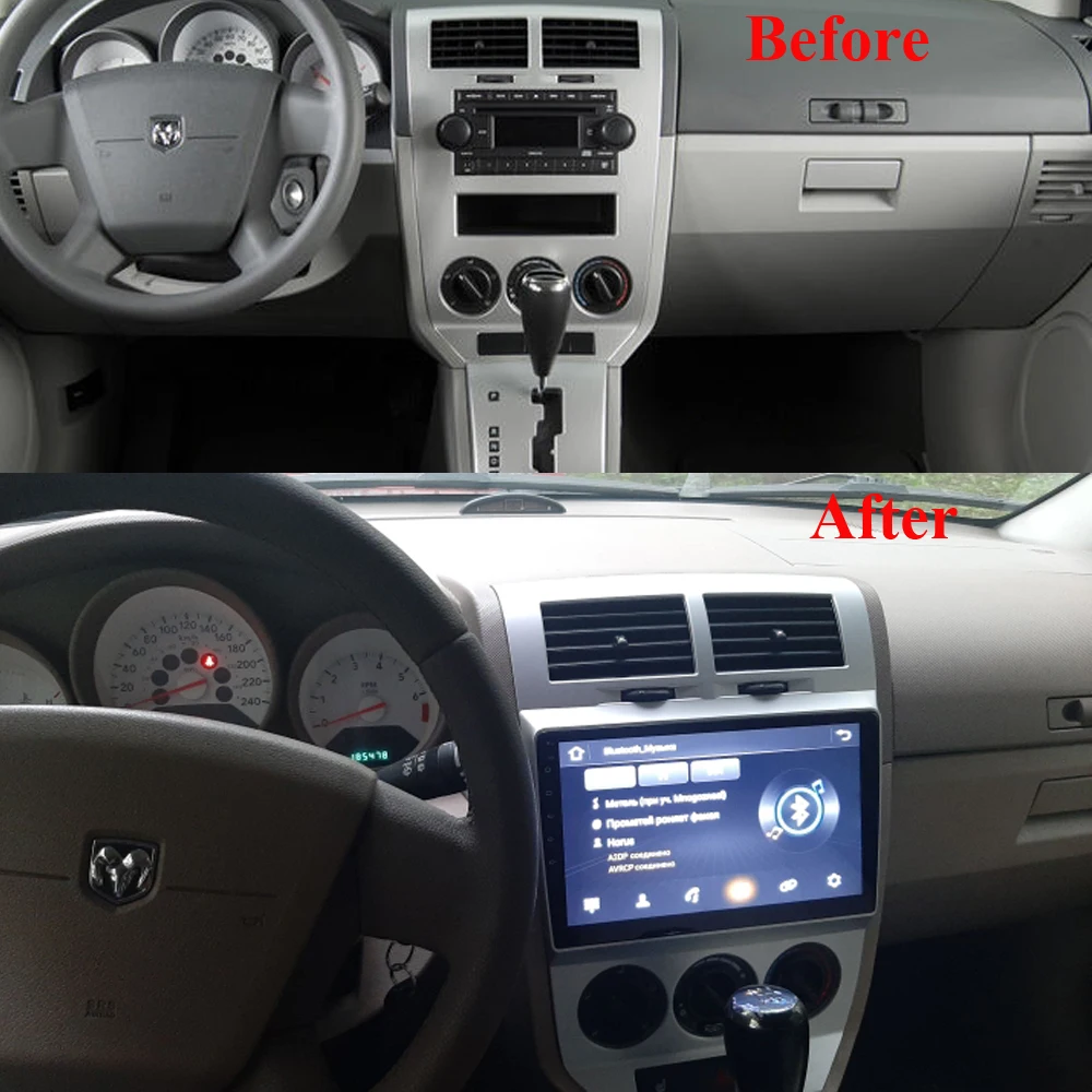 Easteregg для Dodge Caliber 2007 2010 2.5D 10 1 &quotAndroid автомобильный мультимедийный плеер FM BT GPS