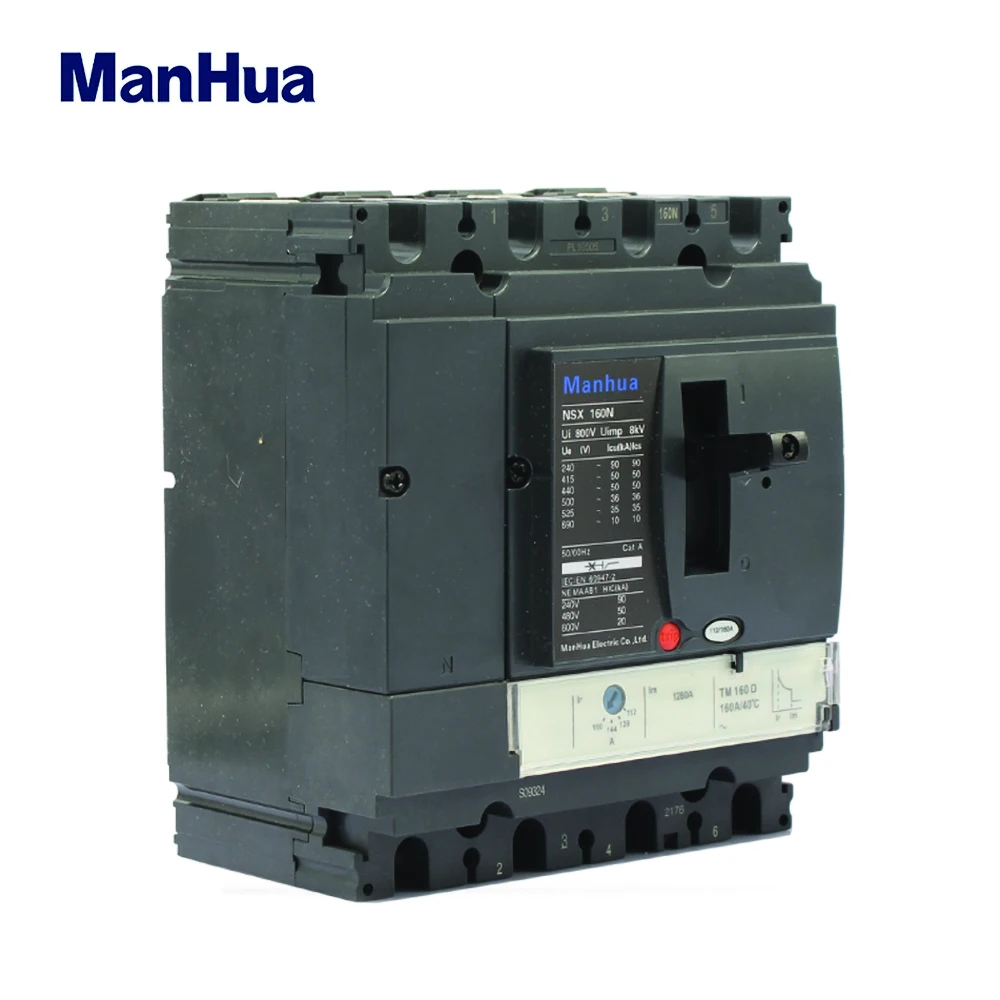 caso moldado, 4 polos, 160A, NSX160N, 4