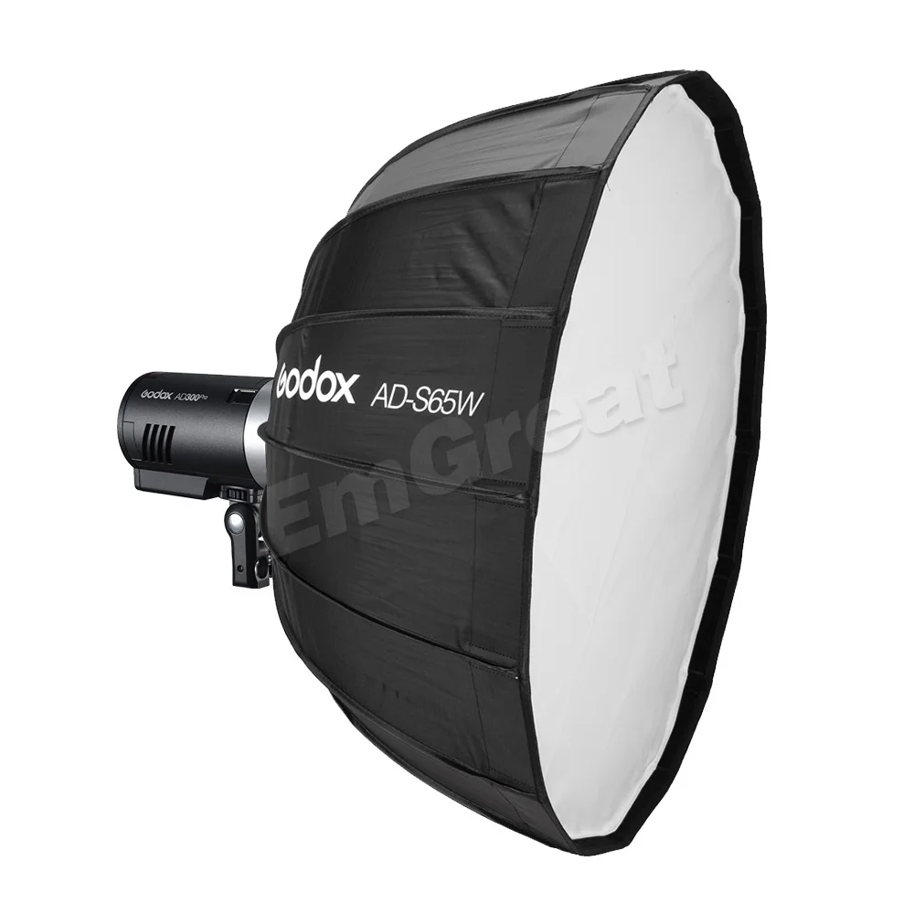 US $679.00 Godox AD300 Pro AllInOne Outdoor Flash AD300Pro Godox ADS85S 85cm White Deep Parabolic Softbox With Honeycomb Grid Softbox
