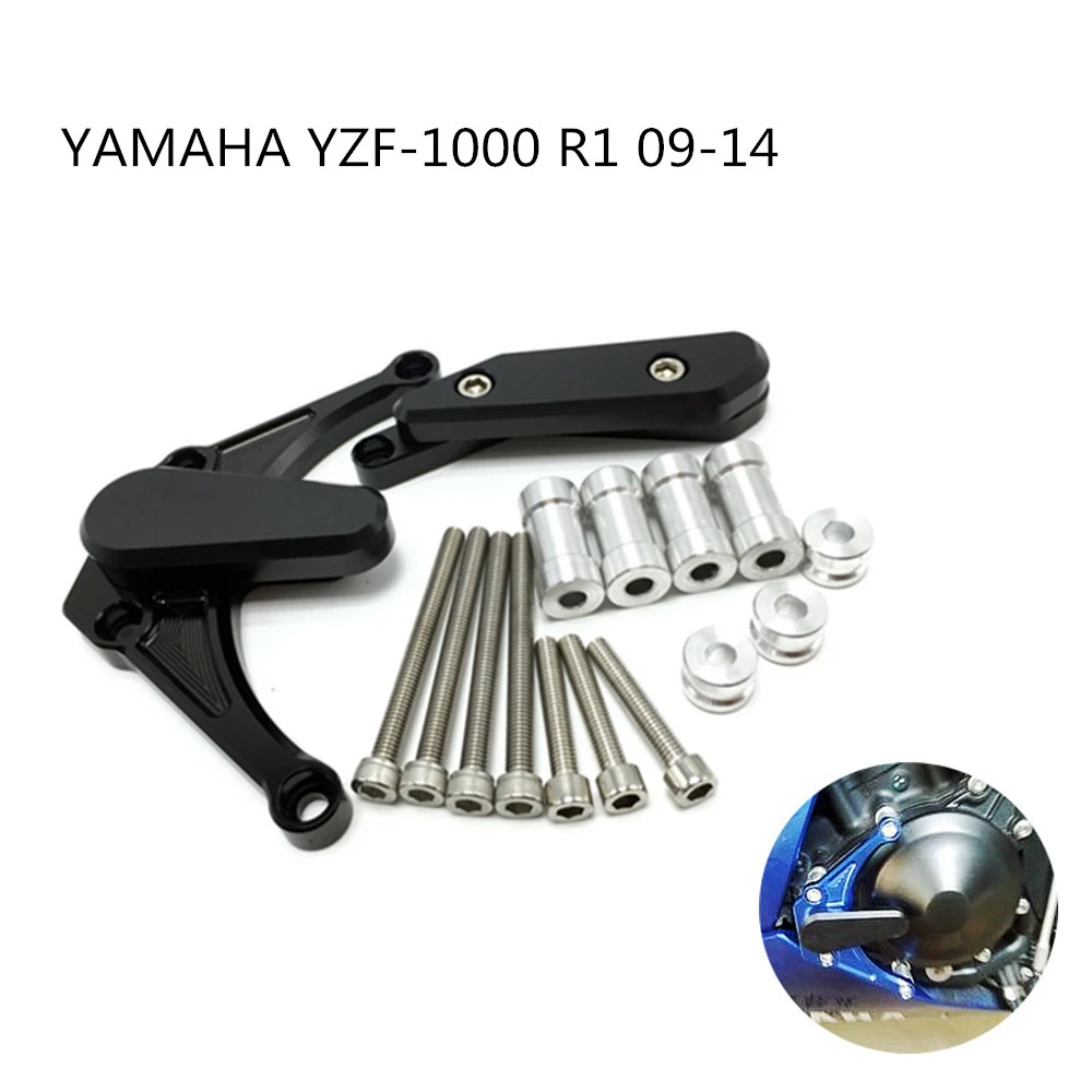 

CNC Left+Right Engine Stator Guard Cover Slider Frame Protector Case Crash Pads Falling Set For Yamaha YZF R1 2009-2014 10 12 13