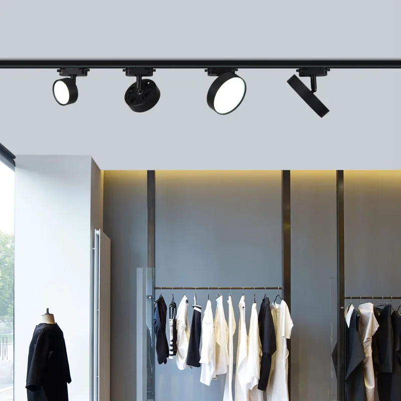 LED Track light 9w 12W 18W 24W aluminum Ceiling Rail Track lighting Spot on Rail Spotlights Home living room business AC95-220V 3