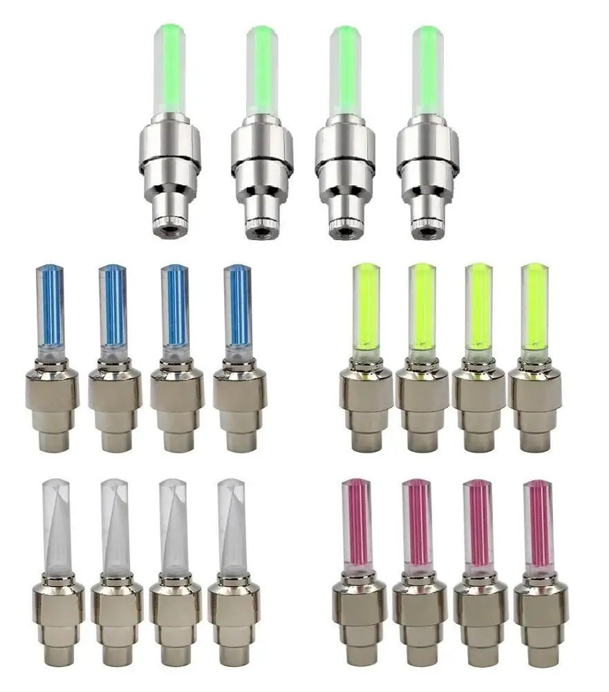 

Light LED Lamp Flash Motorbicycle Car Tire Valve Caps Air Cover Tire Rim Valve light Wheel Valve Stem Cap