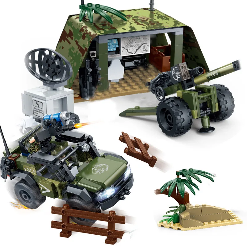 

WW2 Military Truck Armored Car Compatible Legoing Panzer Army World War 2 Figures SWAT Model Building Blocks Toys For Children