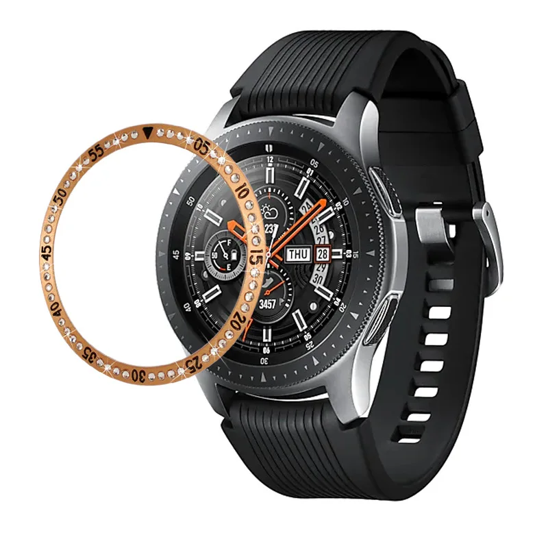 Стиль для часов samsung Алмазные Весы кольцо для Galaxy Watch 42 мм 46 мм металлический ободок Смарт часы группа защитные аксессуары