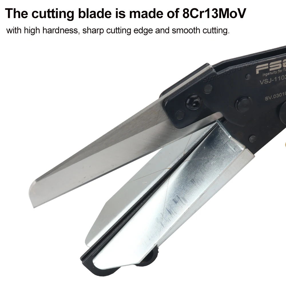 PVC Plastic Cable Trunking Cutter Adjustable Professional Snap Shear 45°-90° Cutting Pliers Electrican Hand Tool VSJ-110XC 2