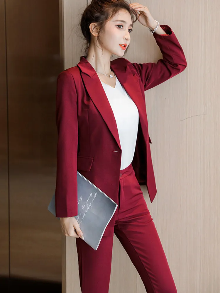 Tailleur Femme, Costume Femme, Tailleur Femme Pantalon Et Veste Elegant, Ensemble  Hiver Femme, Ensemble Blazer Femme, Ensemble Femme 2 Pièces, Ensemble  Costume Femme, Costume Femme Veste Pantalon, Blazer Femme - Pantalon  Costumes - AliExpress